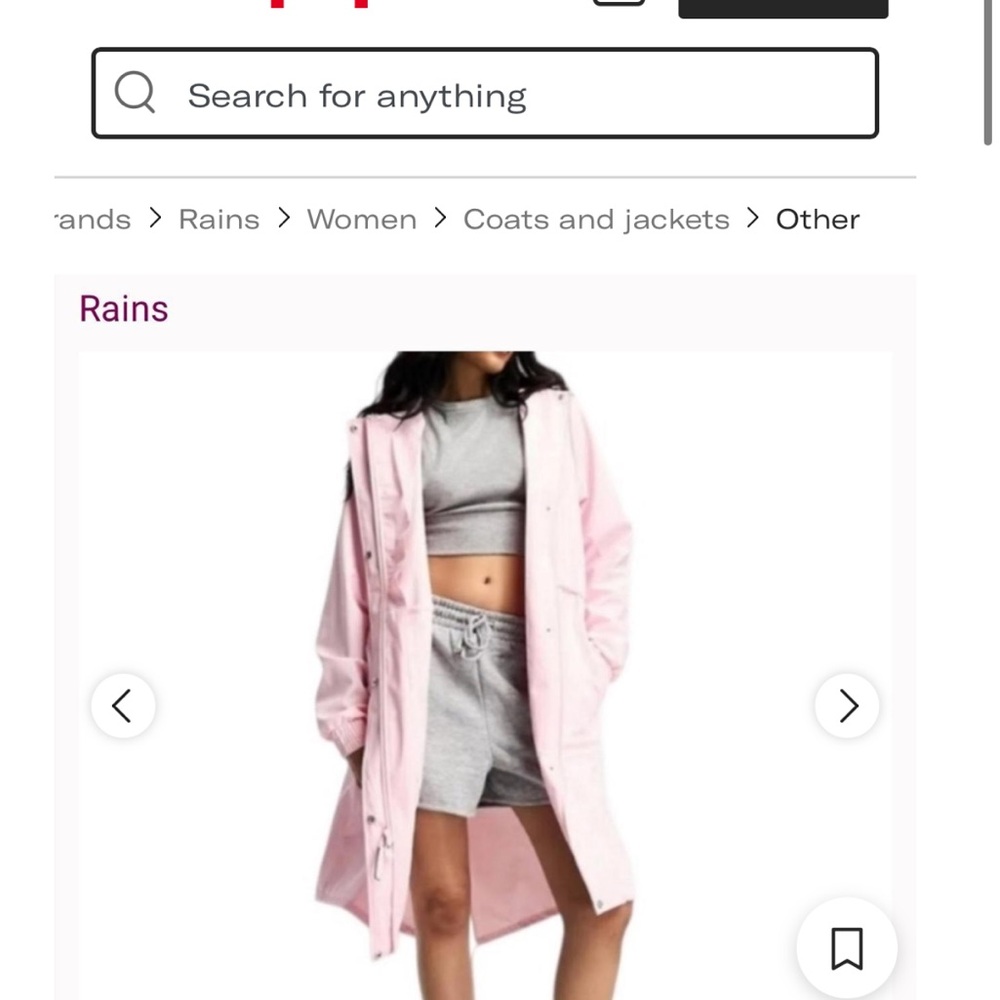 Rains Women's Light Pink Trench Coat
